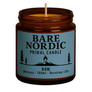 Primal Beeswax Candle Raw with no scent - Bare Nordic.