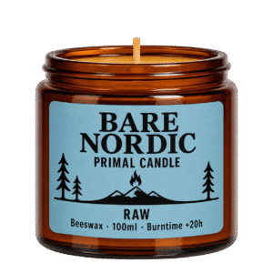 Primal Beeswax Candle Raw with no scent - Bare Nordic.