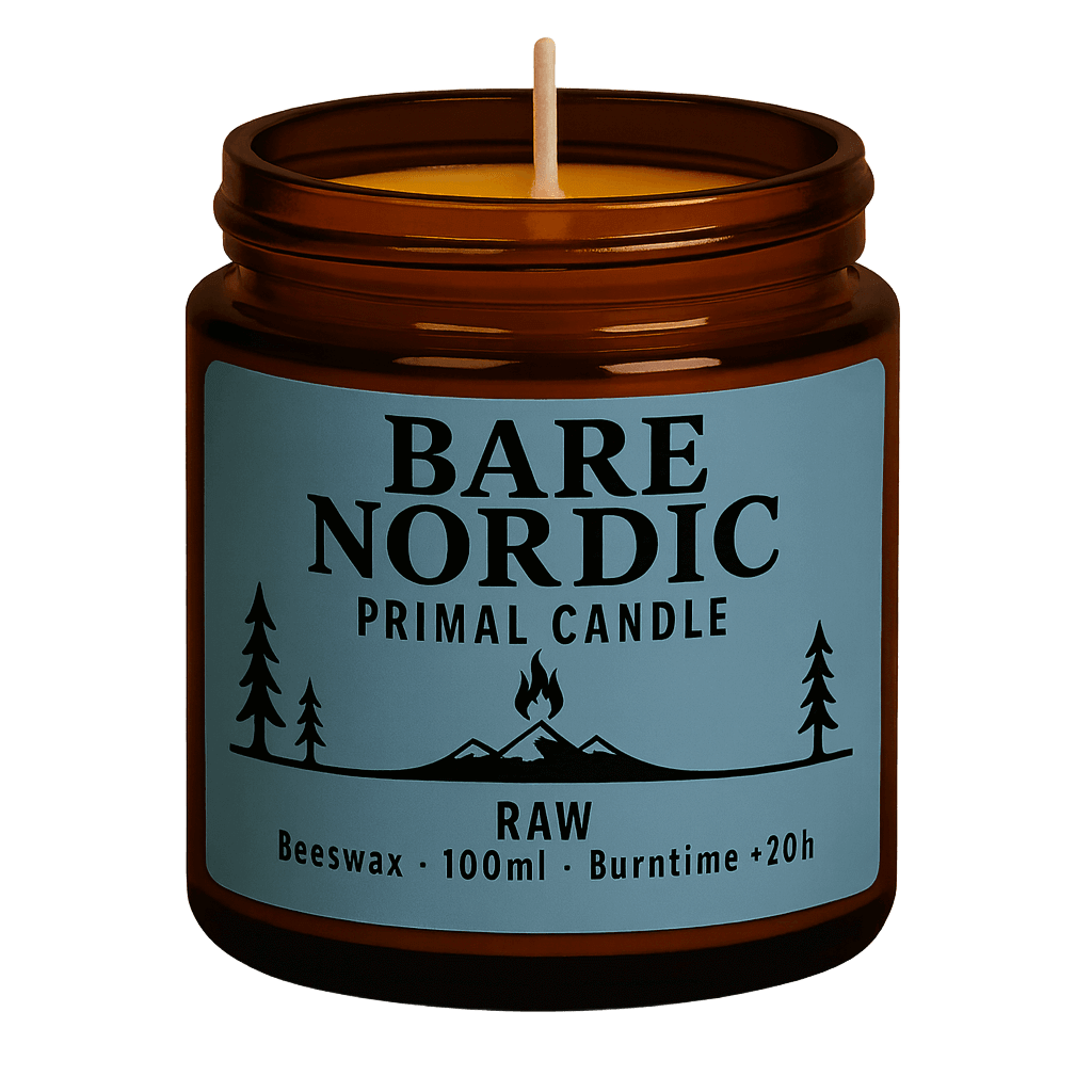 Primal Beeswax Candle Raw with no scent - Bare Nordic.
