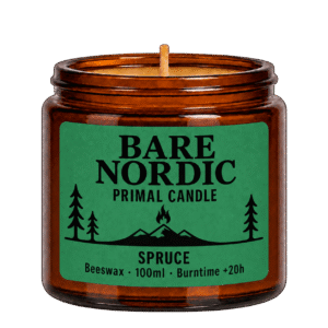 Primal Beeswax Candle Spruce Scented - Bare Nordic.